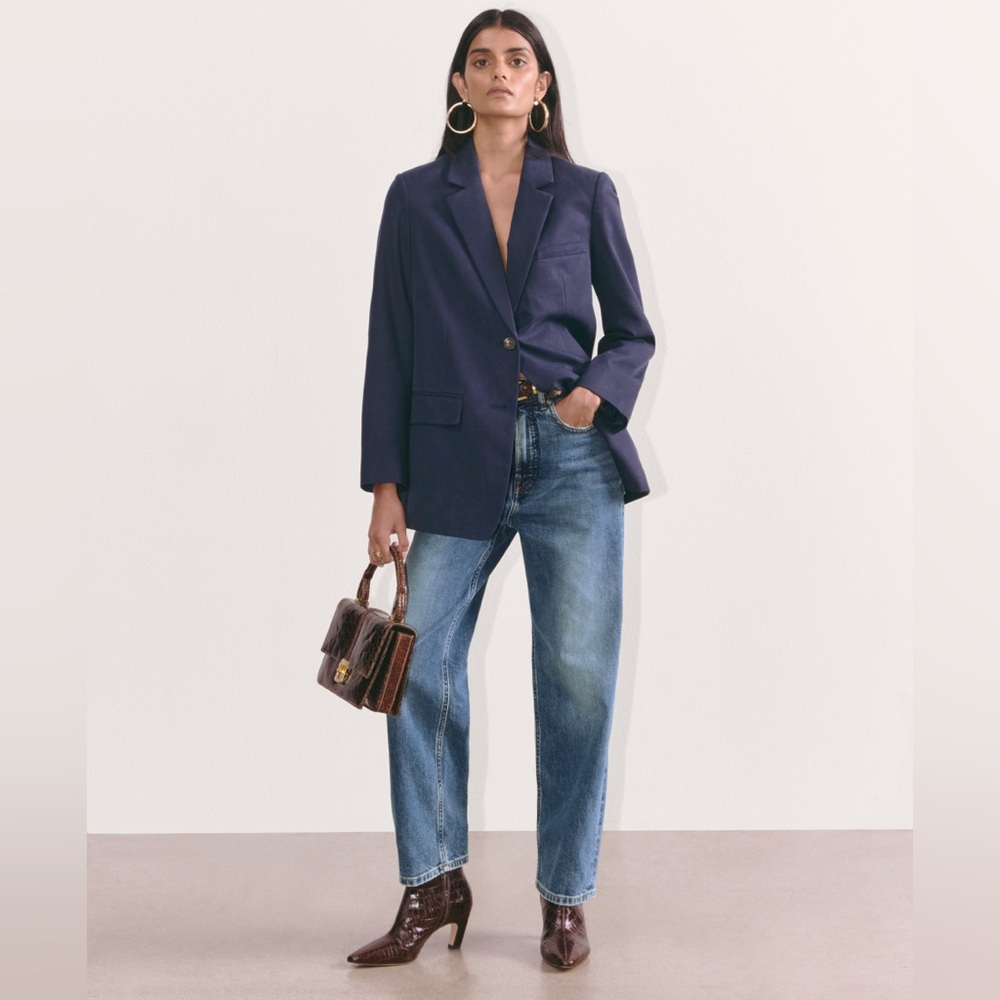 Everlane Way High Jeans Mid Indigo 27.5 Inseam